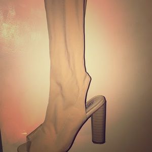 Ladies Peep toe Thigh High Boots